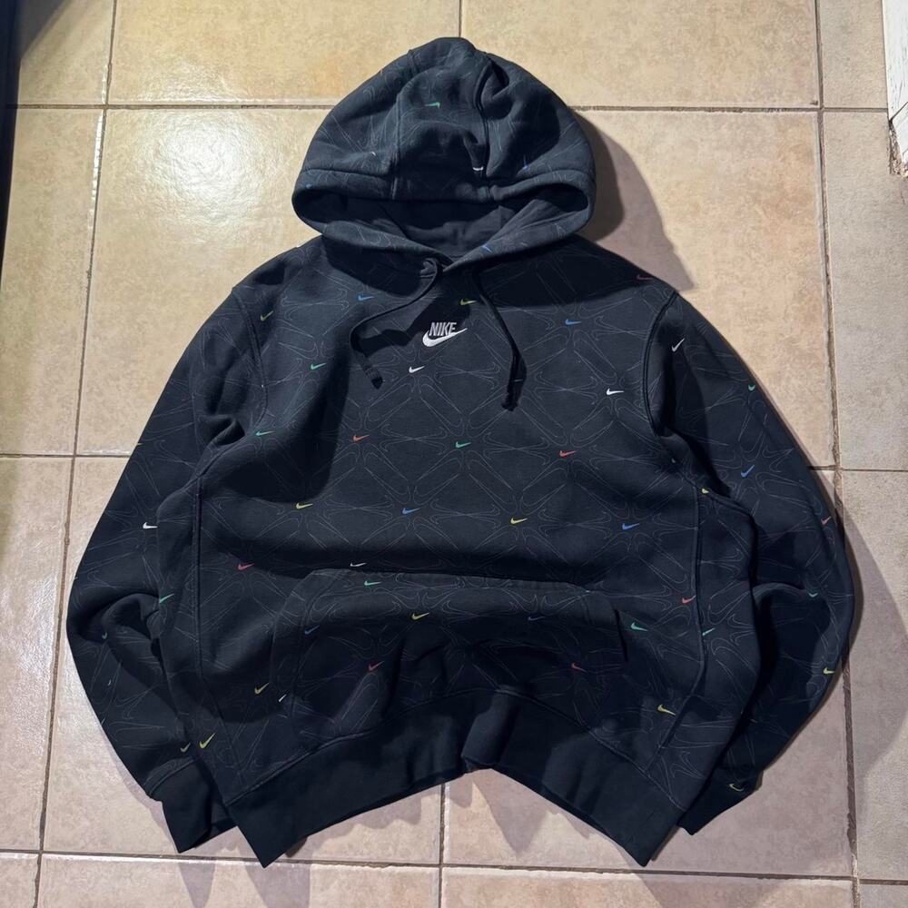 Vintage y2k nike black hoodie Size L in Mens